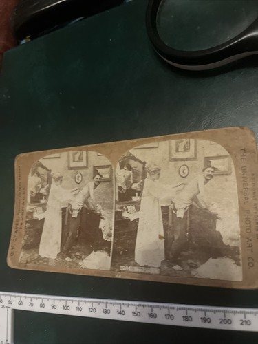 Stereo photo 1900 stuck on - stereo, 1900’s-stuck