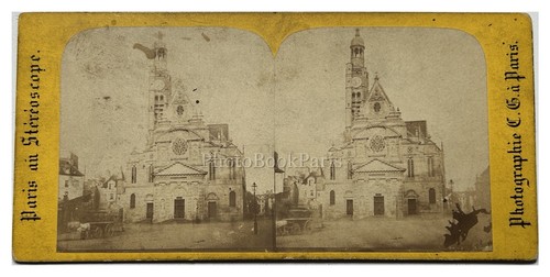 Photo stereo vintage église - photo,