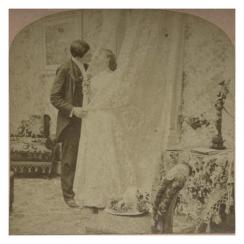 Vintage stereo photo - vintage, albumine